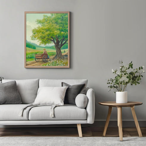 Posterizer 1 pcs-serene countryside scene in oil painting style 4-Collectibles & Fine Art-Landscape & Nature Art- Gift for Men Women Entrepreneur ...