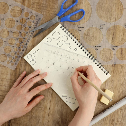 Circle Template Drawing Gjinxi 3 Pcs Circles Ruler Stencil Drafting Templates Round Draw Stencil Plastic Oval Template for Drafting Office School ...