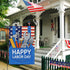 Louise Maelys Happy Labor Day Garden Flag 12x18 Double Sided Vertical, Burlap Small USA Garden Yard House Flags Banner Outdoor Outside Labor Day D...