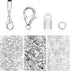 Syhood 450 Pieces Fold Over Cord End Caps Open Jump Ring Connectors and Bracelet Necklace Lobster Claw Clasps for Jewelry Making Accessories Kit(S...