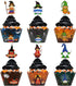 Halloween Cupcake Wrappers | 48 Pcs Set (24 Wrappers + 24 Toppers) | Halloween Gnomes Cupcake Wrapper Set | Halloween Party Decorations Baking | S...
