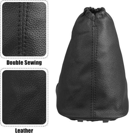 X AUTOHAUX Shift Boot Cover Gear Shift Knob Handbrake Gaiter Boot PU Leather for Toyota Corolla Ex 1998-2009...