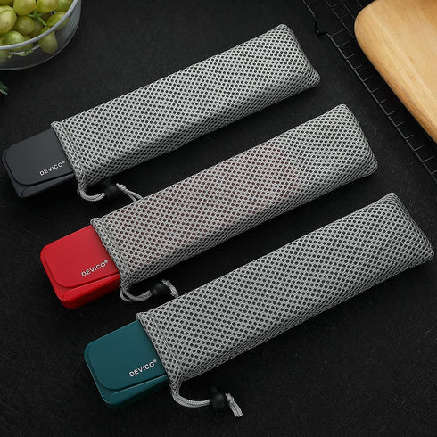 DEVICO Travel Utensils, 18/8 Stainless Steel Portable Reusable Camping Silverware Cutlery Flatware Set, 4-Piece Include Fork Spoon Chopsticks with...