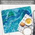 Cut N' Funnel Blue Fluidity Designer Flexible Cutting Board Mat, 15" x 11.5", Made in the USA, Decorative, Flexible, Easy to Clean...