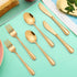 LIANYU 12-Piece Gold Kids Silverware Set, Stainless Steel Toddler Utensils Flatware Set, Child Cutlery Tableware Set for 4, Include Knife Fork Spo...