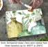 CounterArt Greenery Decorative 3mm Heat Tolerant Tempered Glass Cutting Board 10” x 8” Manufactured in the USA Dishwasher Safe...