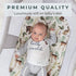 Pobibaby - 2 Pack Premium Bassinet Sheets for Standard Bassinets - Ultra-Soft Cotton Blend, Stylish Woodland Pattern, Safe and Snug for Baby (Wild...