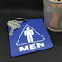 Lucky Line - Men's Restroom Pass Key Tag, Plastic with Split Key Ring Keychain Identifier for Restaurant, Office, Gas Station, 1 Per Pack (53101) ...
