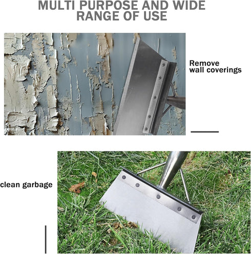 Multifunctional Cleaning Shovel, Square Flat Spade for Landscaping Outdoor Garden Tool Cleaning Weeding Shovel -10In (NO Handle)...