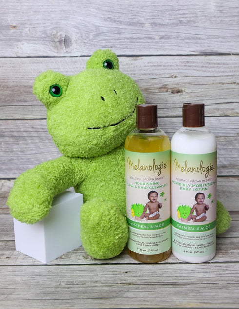 Beautiful Brown Babies Nourishing Gentle Baby Skin and Hair Cleanser, Sulfate-, Paraben-, Phthalate- & Dye-Free, Hypoallergenic, Oatmeal & Aloe 12...