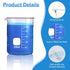 Glass Beakers Set, 5 Sizes - 10ml, 25ml, 50ml, 100ml, 250ml, 3.3 Borosilicate Beaker for Laboratories, Classrooms or Home, Griffin Low Form Lab Be...