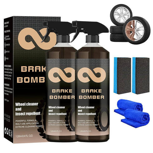 120ML Brake Bomber Cleaner Powerful Non-Acid Wheel Cleaner, Perfect for Cleaning Wheels and Tires, Car Rim Cleaner & Brake Dust Remover,Automobile...
