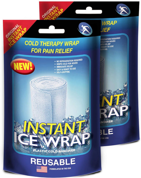 for Pain Relief, HEAL at Home and Help First Responders with Instant Ice Wrap: 2 Packs, Reusable, No Refrigeration Needed:...