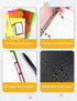 SUNEE 5 Subject Notebook College Ruled - 300 Pages, 8.2"x10.8", 5 Pocket Colored Dividers, 3-Hole Punched Paper, Black...