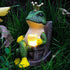 Miniature Frog Garden Statue with Solar Light Home Decor Fairy Garden Accessories Frog Decor for Patio, Balcony, Yard, Lawn Bedroom 2.3"x3.3"x5"...