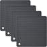 Trivets for Hot Dishes and Pots, Silicone Pot Holders, Heat Resistant Mats for Countertop, Square Trivet Mat for Quartz Countertops, Pack of 4 Gra...
