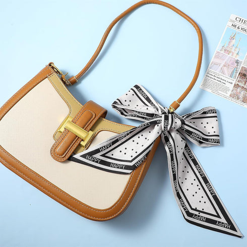 6 Pcs Women's Handbag Scarf Head Scarf for Hair Purse Scarf Handle Ribbon Satin Neck Scarf Neckerchief...