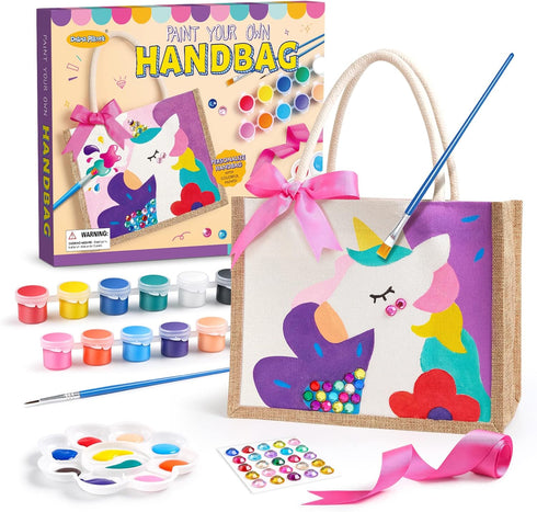 Drama Planet Painting Kit, Paint Your Own Handbag, Arts and Crafts for Girls, Art Activities & DIY Personalized Handbag, Great Gifts for Girls Age...