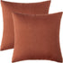 Woaboy Set of 2 Outdoor Waterproof Throw Pillow Covers Rust Decorative Farmhouse Solid Cushion Cases for Bed Sofa Couch Car Living Room 16x16 inch...