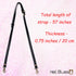 Genuine Leather Purse Strap Replacement ~ Womens Crossbody Bags 48"-57" Long Adjustable Strap, Black with Brass accessories...