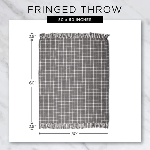 DII Arrowhead Woven Throw, 50x60 with 3" Fringe, Black, 1 Piece...