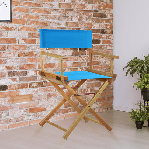 Casual Home Director Chair Canvas, 18.5"W x 16"D, Turquoise...