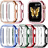 8 Pack Fvlerz Bling Case Compatible with Apple Watch Series 6 5 4 SE 40MM, Diamond Bumper Crystal Frame for iWatch 40mm Sparkling Rhinestone Smart...