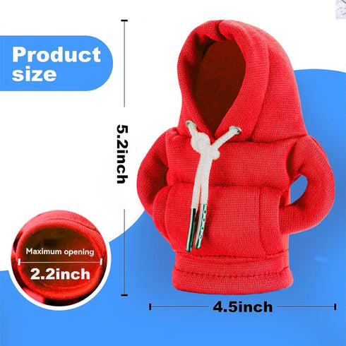 Gear Shift Hoodie, Gear Shift Cover, Universal Car Shift Knob Hoodie, Mini Hoodie for Car Shifter, Automotive Interior Cute Gadgets, Car Accessori...