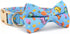 Dog Collar with Bow, Blue Dinosaur Bowtie Dog Collar, Adjustable Pet Gift Collars for Small Medium Large Dogs...