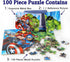 LELEMON Avengers 100 Piece Jigsaw Puzzle for Kids Ages 4-8, Cardboard Material, Portable Metal Storage Box, Educational Toy for Girls and Boys...