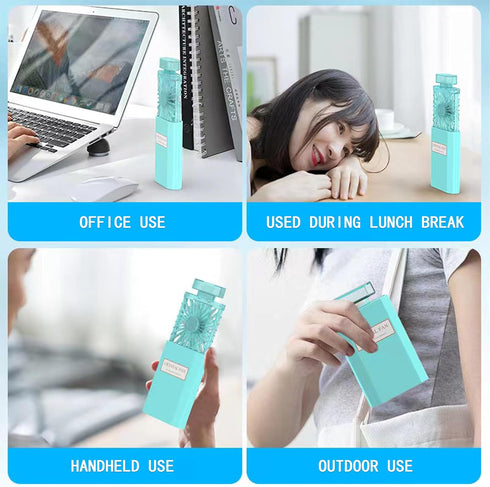 Perfume Aromatherapy Fan, Portable USB Rechargeable Small Pocket Fan with Power Bank,Three-speed Regulation, Stretchable Hand Fan, Birthday Gifts ...