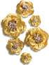 Letjolt Paper Flowers Decorations for Wall Artificial 3D Flowers Home Decor Backdrop Golden Wedding Garlands Baby Shower Decor Bridal Shower (Gold...