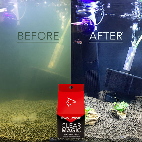 Aquatop Clear Magic Water Polisher, 6 Pack – For Saltwater & Freshwater Tanks, Aquarium Cleaner, Water Clarifier for Fish Tank, Keeps Water Crysta...