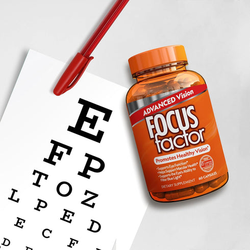 Focus Factor Advanced Vision Formula (60 Count) - Eye Vitamins with Vitamin C, Vitamin E, Lutemax® 2020 - Lutein and Zeaxanthin Supplement for Eye...