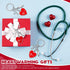 Yinkin 24 Pcs Nurse Keychain Nurse Party Favors Nurse Week Gifts Nurses Appreciation Gifts for Women(Red Heart)...