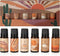 Folkulture Fragrance Oils for Diffuser, Set of 6 Essential Oils Set for Diffusers for Home, Diffuser Oil Scents - Lavender Palo Santo Rose Geraniu...