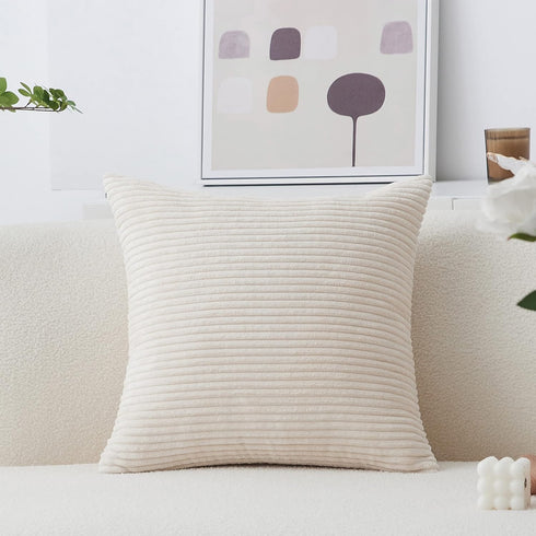 Home Brilliant Super Soft Plush Corduroy Textured Large Euro Pillow Sham Spring Pillow Cover for Couch Floor Bedroom, Washable & Breathable, 26 x ...