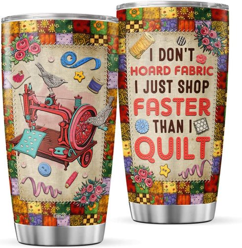 Sewing Coffee Tumbler For Women Girls Mother 20 Oz Double Walled Stainless Steel Mug For Sewers Inspiration Gifts For Birthday Party Quilting Trav...
