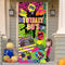 Totally 80's Door Cover, Large Fabric 80's Hip Hop Sign Graffiti Backdrop, Party Retro Decoration Banner for Theme Party Supplies Favors, 78.7 x 3...