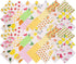 Charm Packs for Quilting 5 inch, 42 5-inch Cotton Fabric Charm Squares, Charm Squares for Quilting 5x5, Cartoon Fruit Print Fabric Squares...