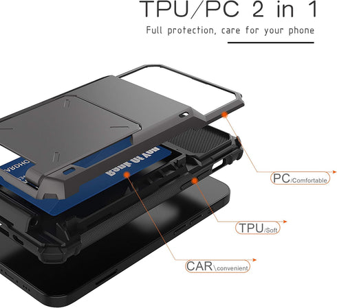 Asuwish Phone Case for Samsung Galaxy Note 10 5G with Tempered Glass Screen Protector and Credit Card Holder Slot Hybrid Protective Cell Rugged Sl...