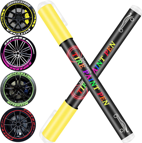 Paint Pen For Car Tires - White Tire Paint Pen? Waterproof Tire Marker Lettering Paint Pen, Allows You To Get The Real Professional Look Of Car Ti...