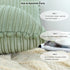 Green Pillow Covers 18x18 inch with Pom-poms Set of 2 Corduroy Farmhouse Boho Accent Decorative Throw Pillow Covers for Couch Bed Sofa...