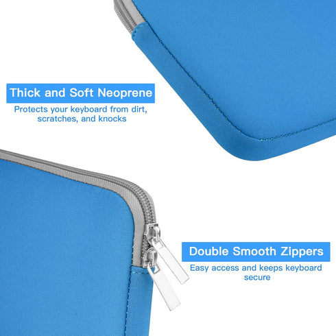 Neoprene Keyboard Sleeve Case for Apple MC184LL/B Wireless Bluetooth Keyboard, Protective Keyboard Case with Zipper for Small Wireless Keyboard, B...