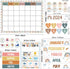 Boho Rainbow Classroom Calendar Set Bulletin Board Sets for Teachers Boho Classroom Calendar Decorations with Seasons Festival Weather Days of the...