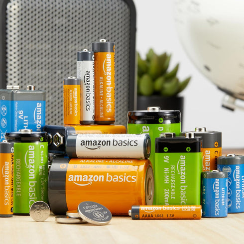 Amazon Basics 8-Pack AA Alkaline High-Performance Batteries, 1.5 Volt, 10-Year Shelf Life...