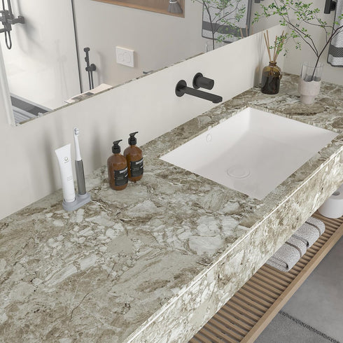 12"x100" Marble Contact Paper Matte Marble Wallpaper Peel and Stick Countertops for Kitchen Waterproof Brown Removable Self Adhesive Contact Paper...