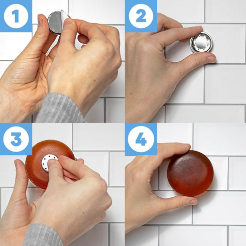 Mirai Clinical Magnetic Soap Holder for Shower Wall - Stainless Steel Savers for Bar Soap - Easy Clean Magnetic Soap Bar Holder Self Draining - Wa...