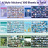 600 Pieces Washi Sticker Set, 12 Set Scrapbooking Diary Planner Album Diary Notebook, Scrapbooking Sticker Journaling Supplies for DIY Arts and Cr...