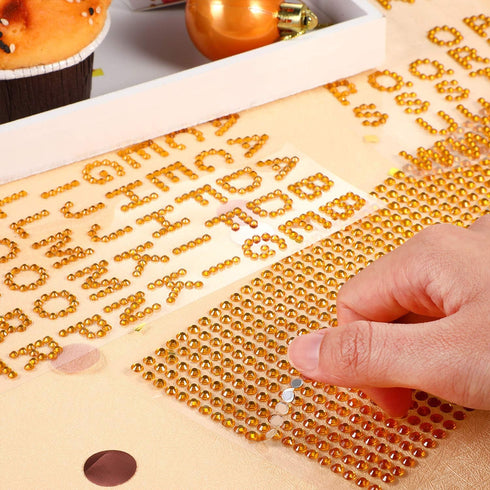 Blulu Rhinestone Letter Stickers for Graduation Cap Grad Cap Decorations Diamond Glitter Alphabet Number Stickers Stick on Small for Scrapbooking ...